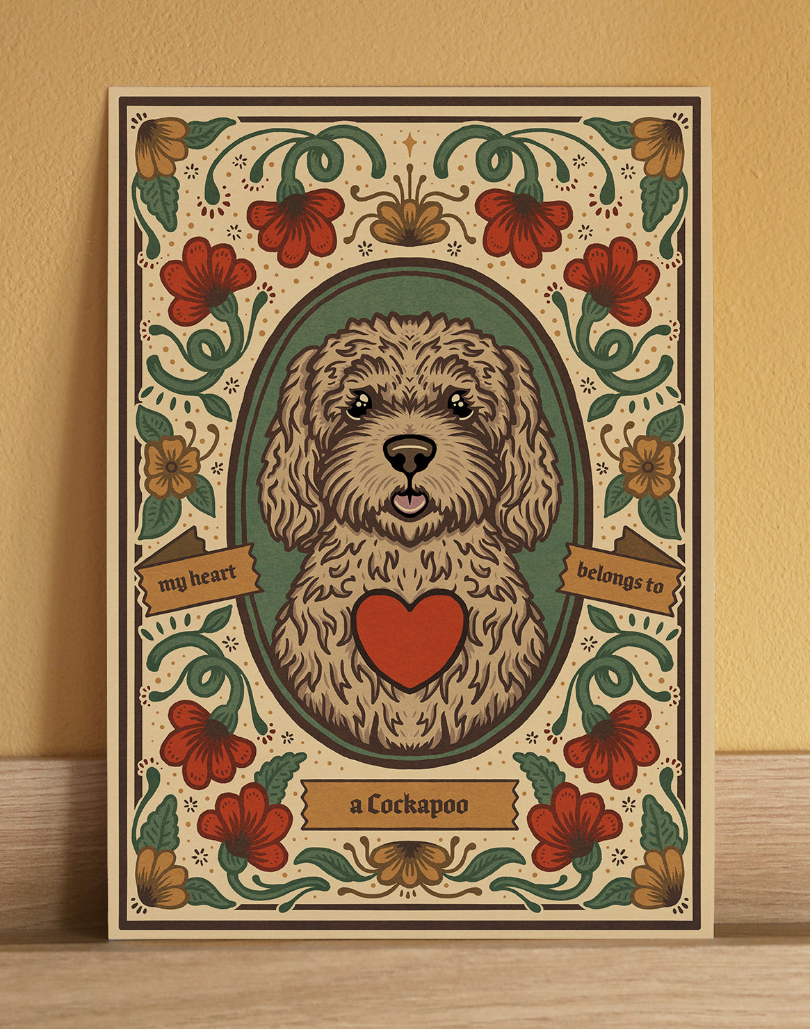 Cream Cockapoo Art Print