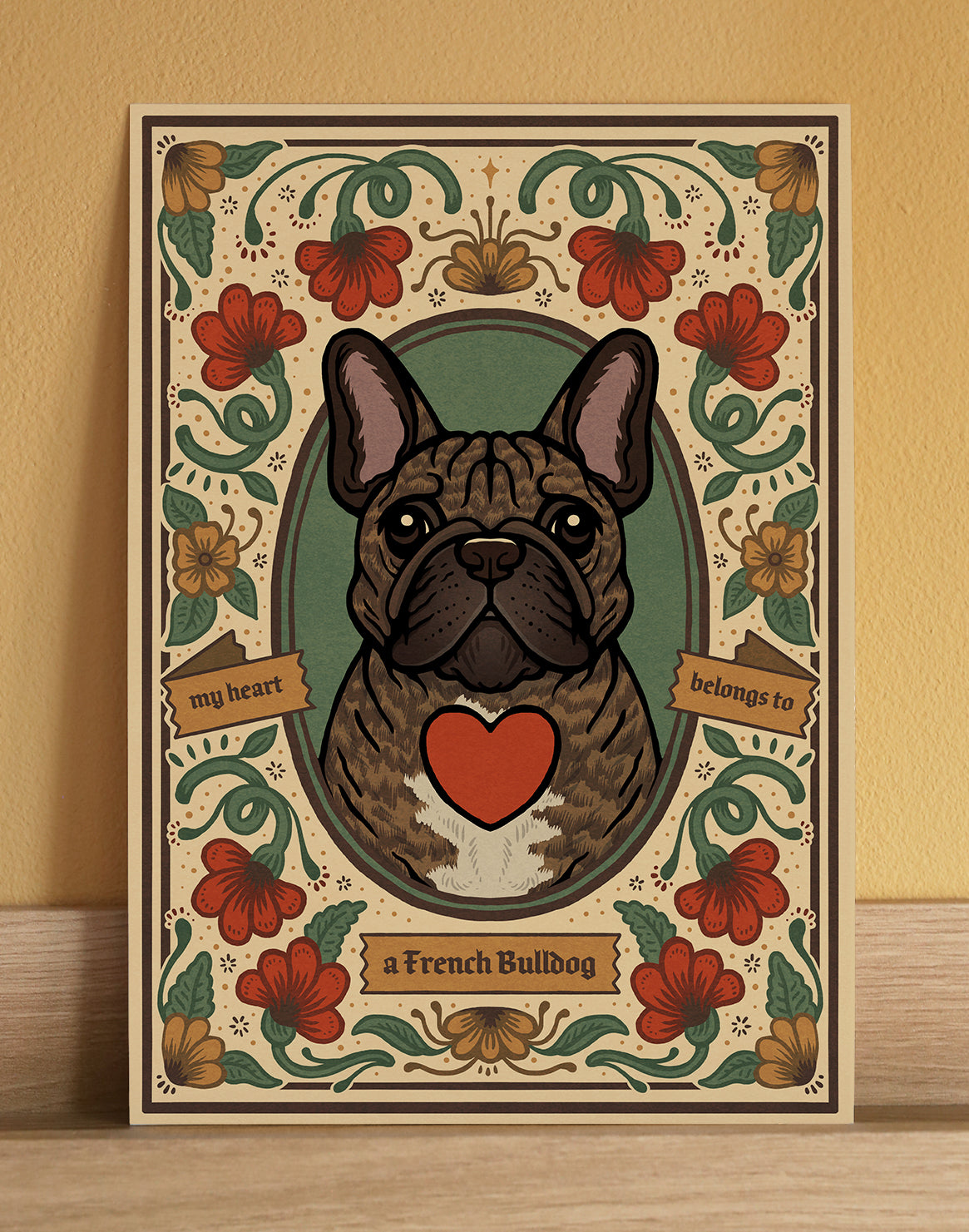 Brindle French Bulldog Art Print