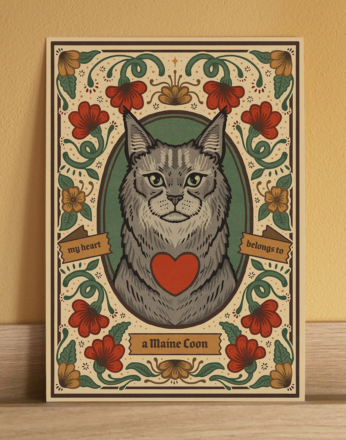 Maine Coon Cat Art Print
