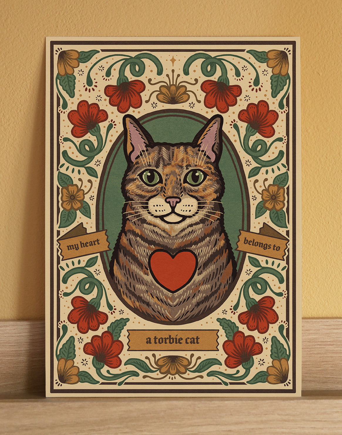Torbie Cat Art Print