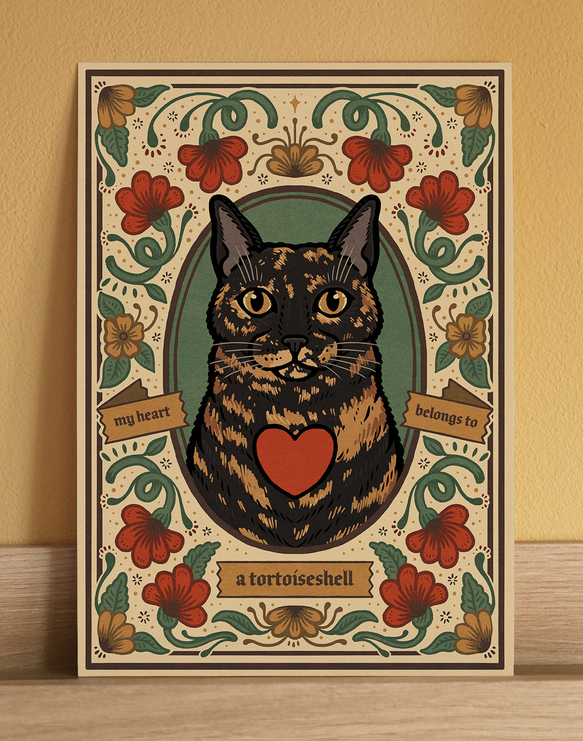Tortoiseshell Cat Art Print
