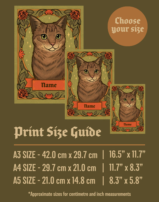 Tabby Cat | Add Your Own Custom Pet Name | Fine Art Print