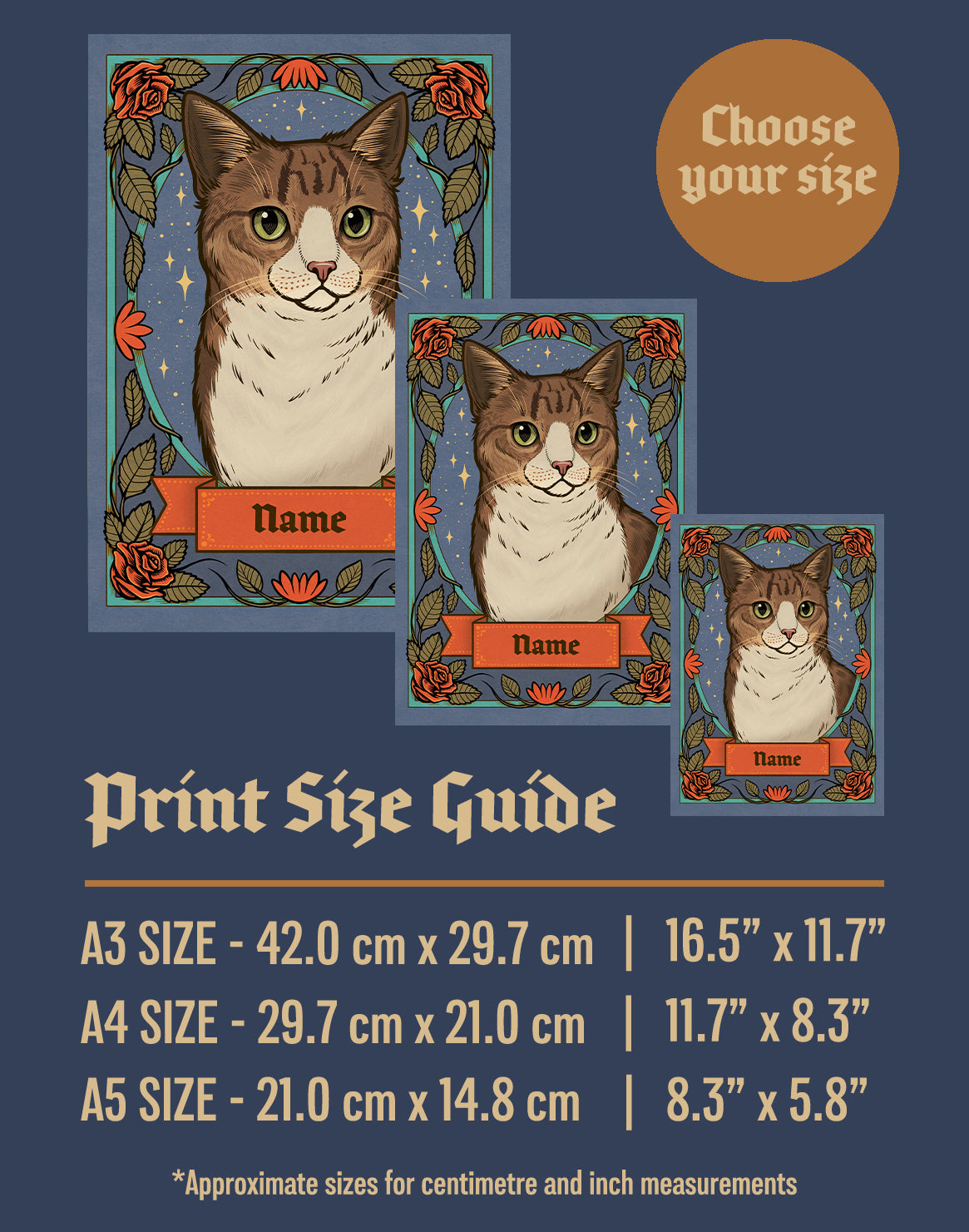 Tabby and White | Add Your Own Custom Pet Name | Fine Art Print
