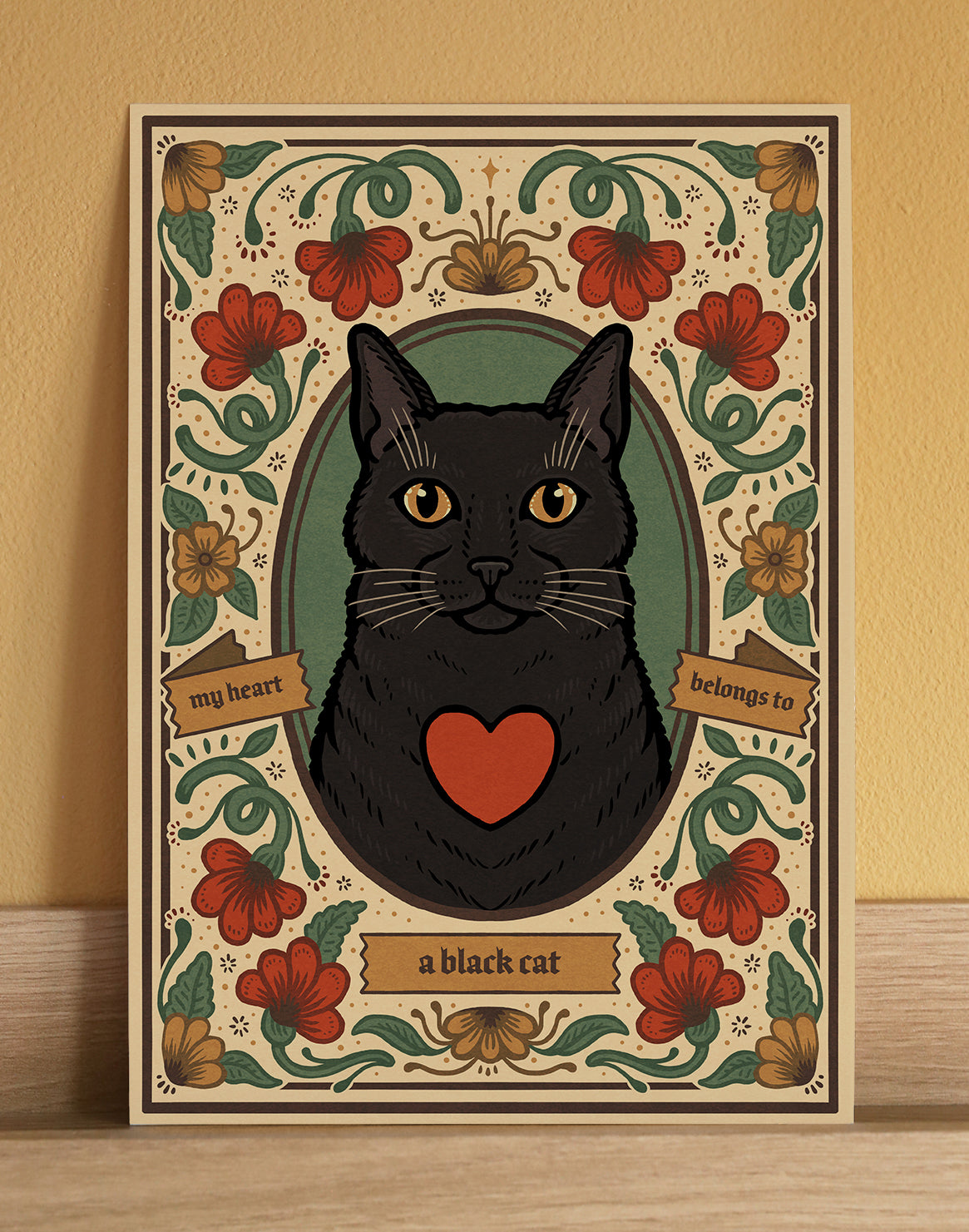 Black Cat Art Print