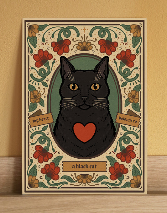 Black Cat Art Print