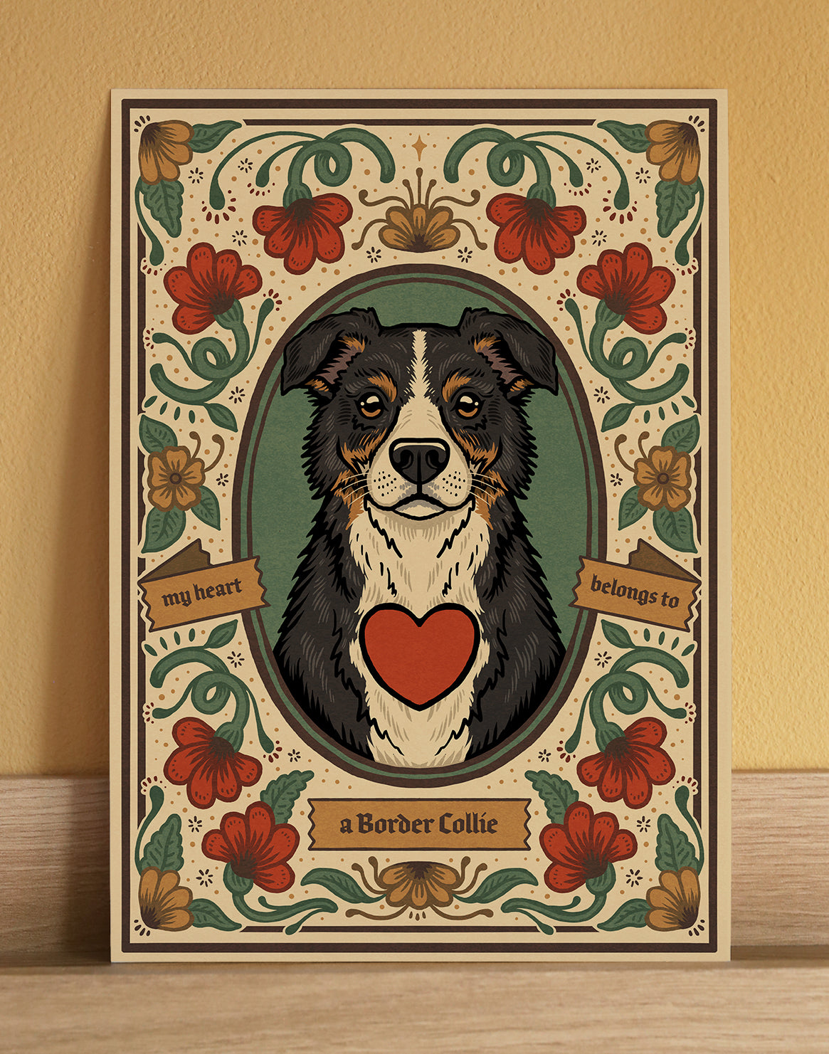 Border Collie | Fine Art Print | Tri-Colour