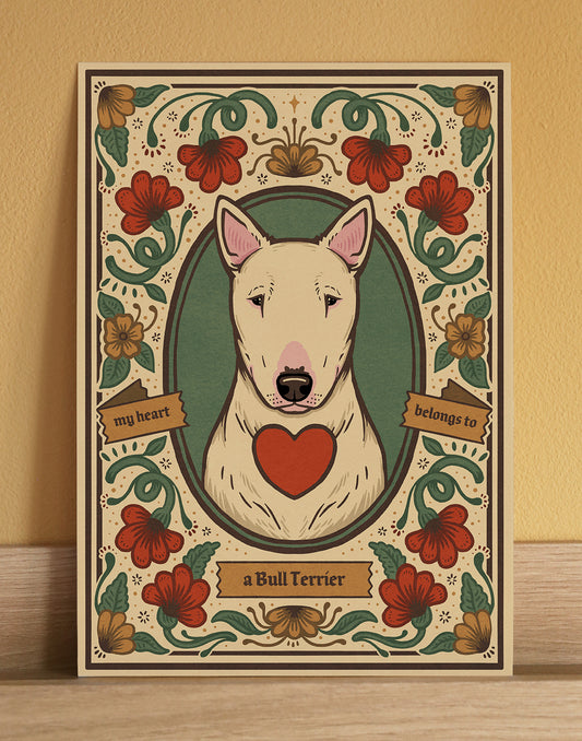 Bull Terrier | Fine Art Print | White