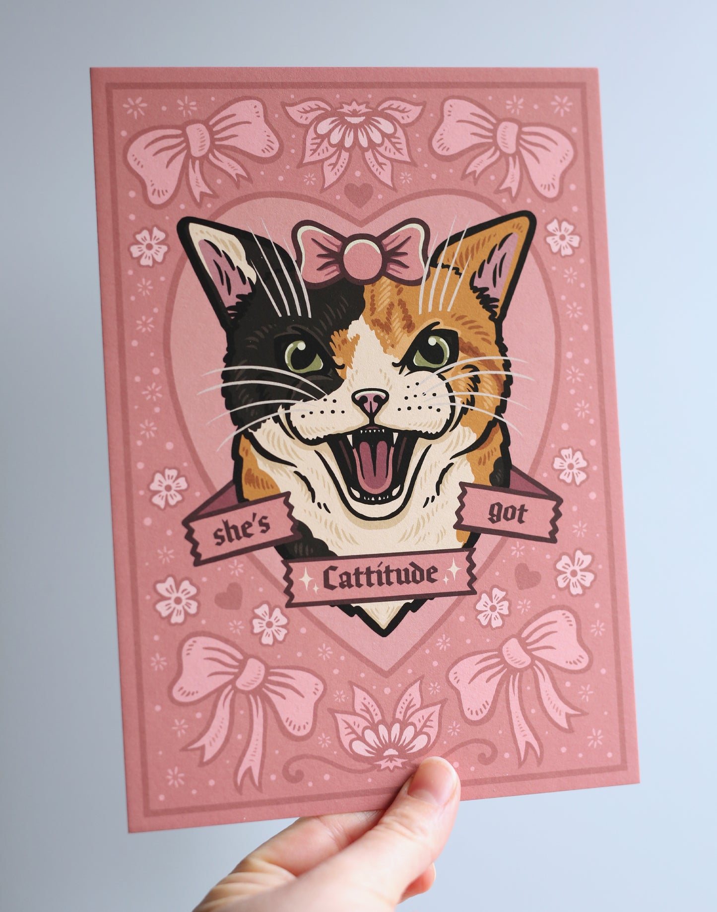 She's Got Cattitude | Calico Cat | Fine Art Print