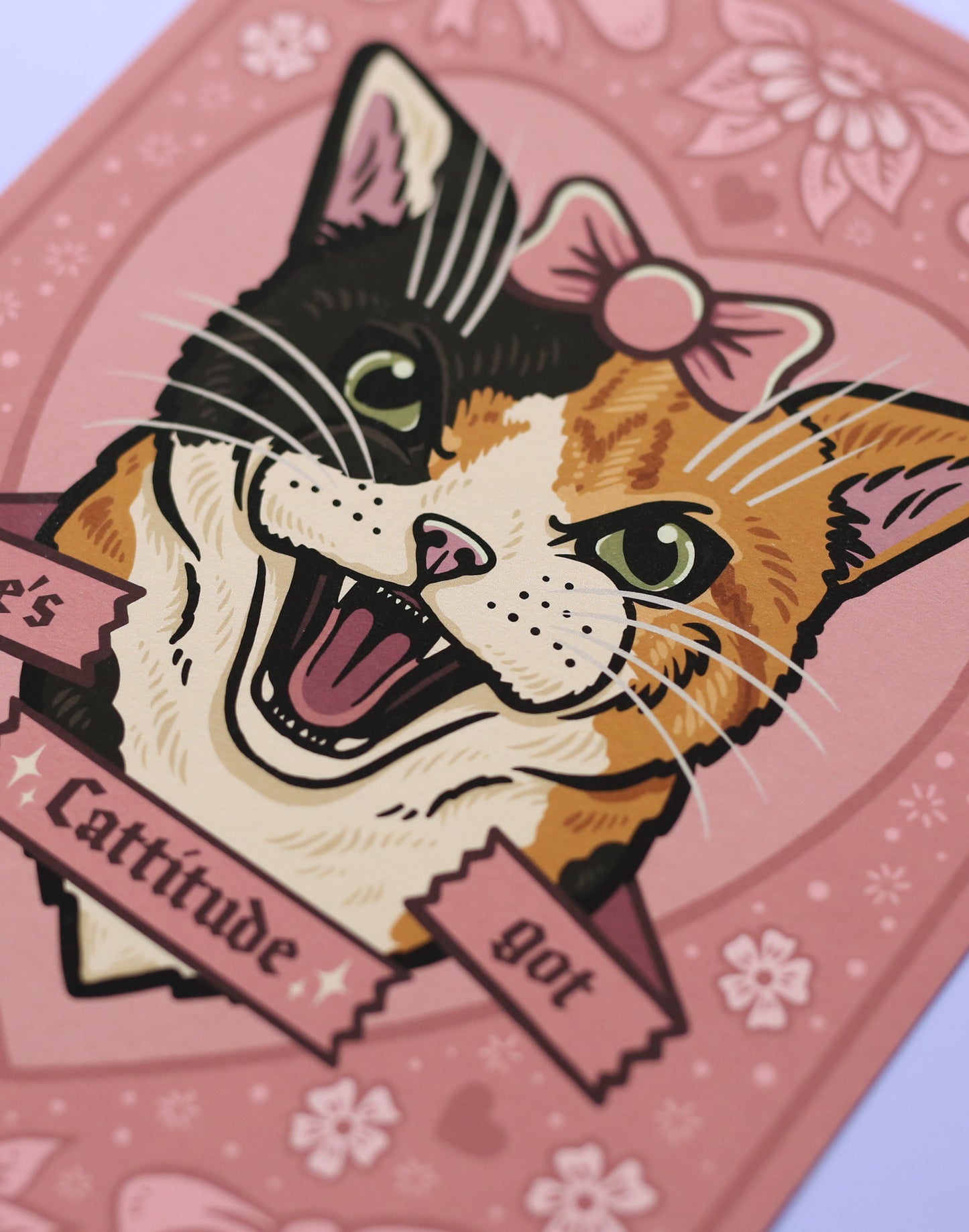 She's Got Cattitude | Calico Cat | Fine Art Print