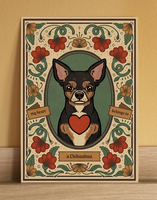 Chihuahua | Fine Art Print | Tri-Colour