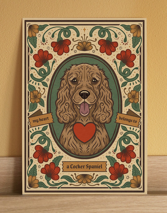 Cocker Spaniel | Fine Art Print | Golden