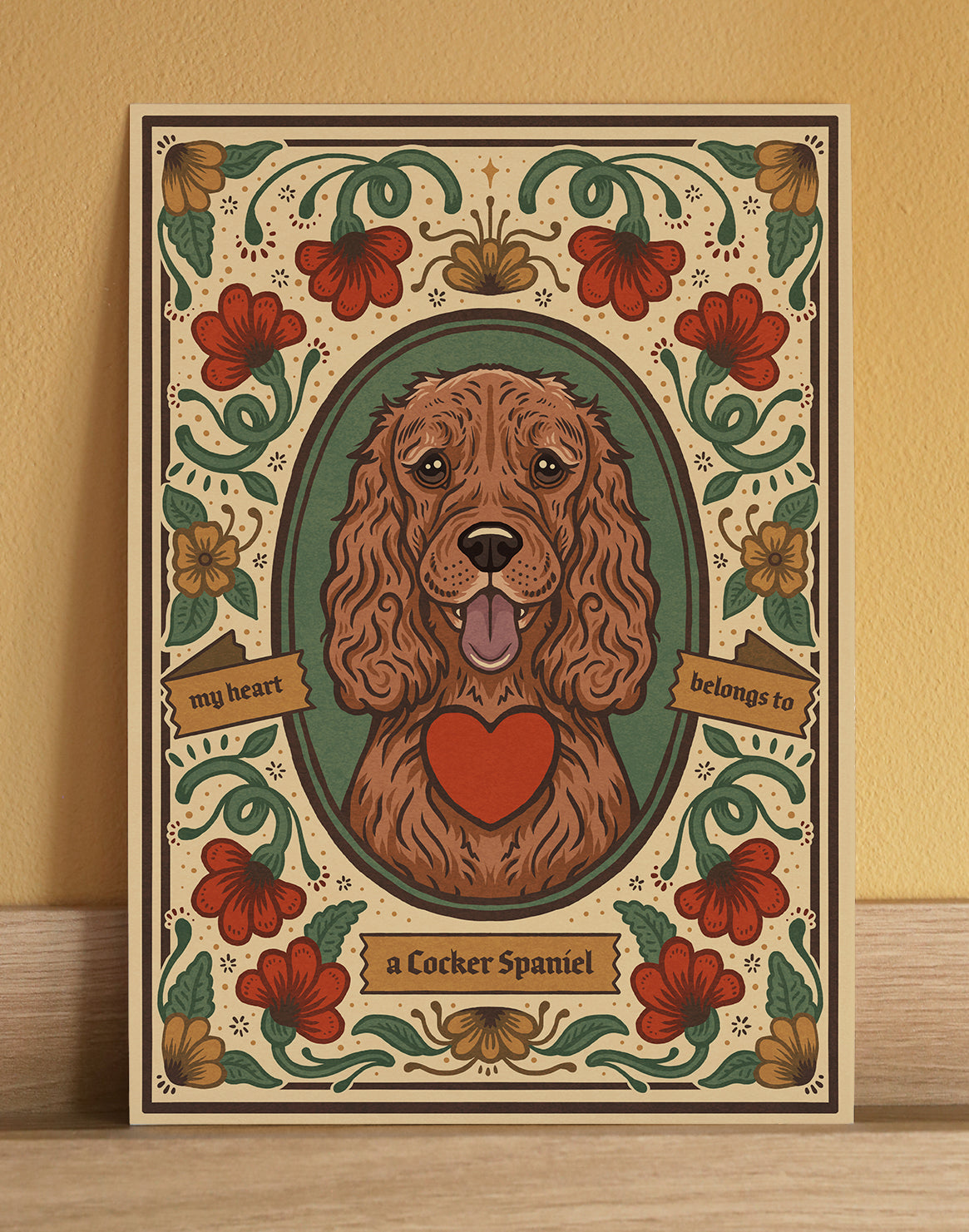 Cocker Spaniel | Fine Art Print | Red