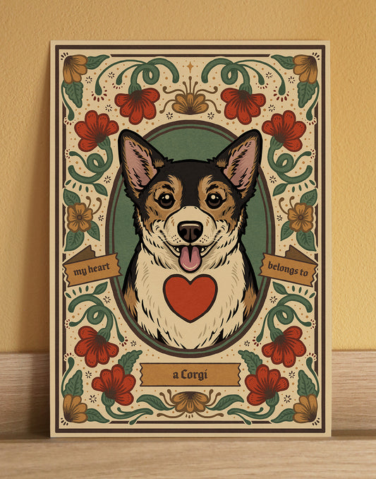 Corgi | Fine Art Print | Tri-colour