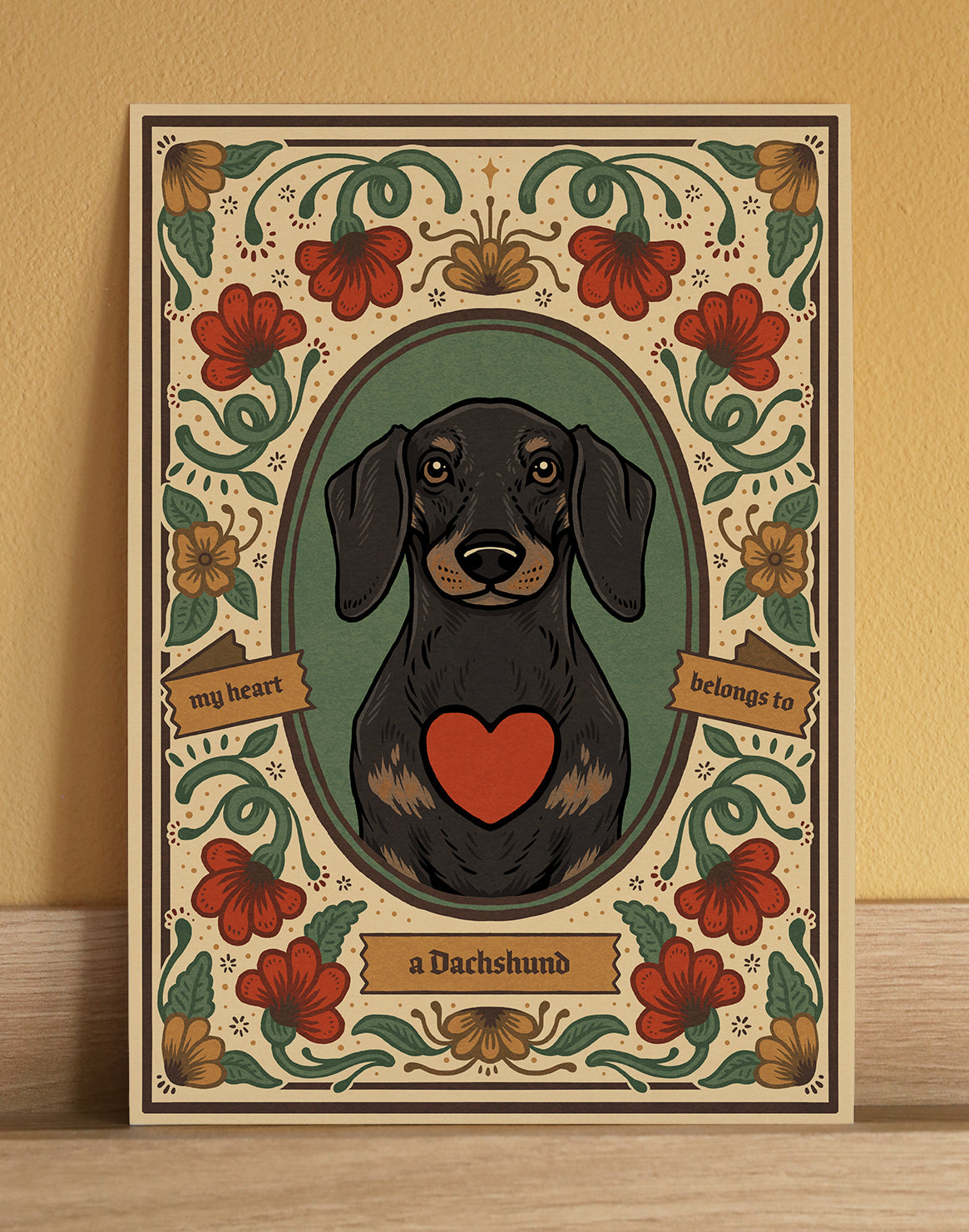 Dachshund | Fine Art Print | Black and Tan