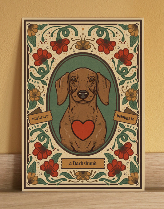 Dachshund | Fine Art Print | Tan