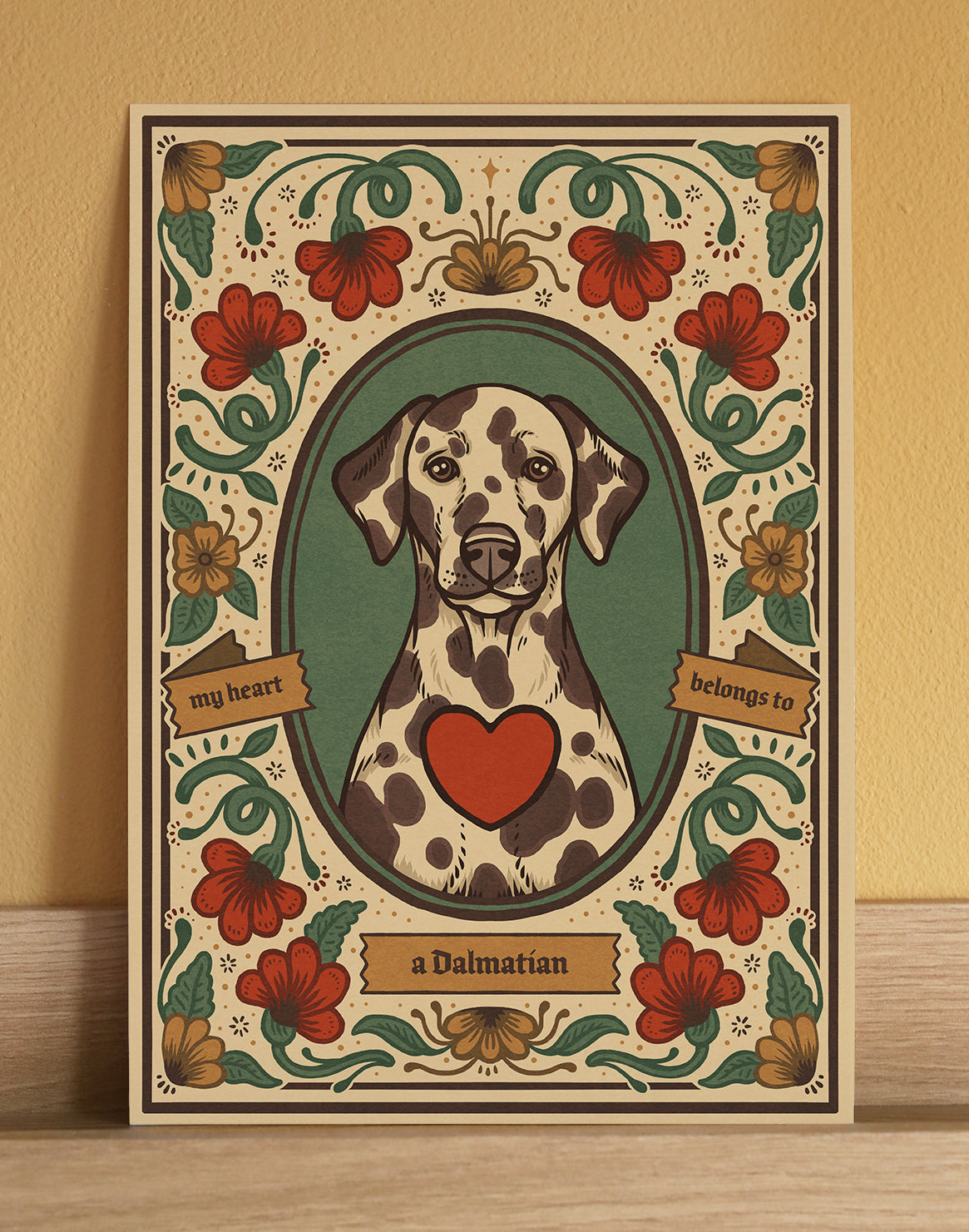 Dalmatian | Fine Art Print | Brown and White