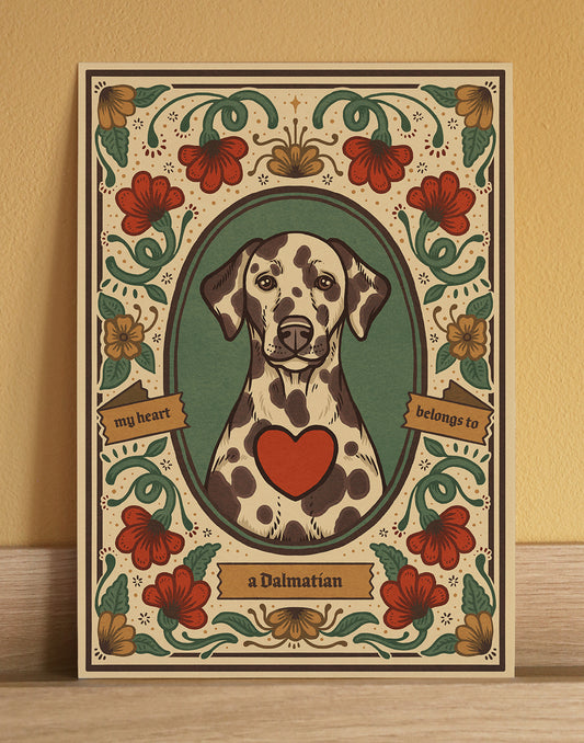 Dalmatian | Fine Art Print | Brown and White