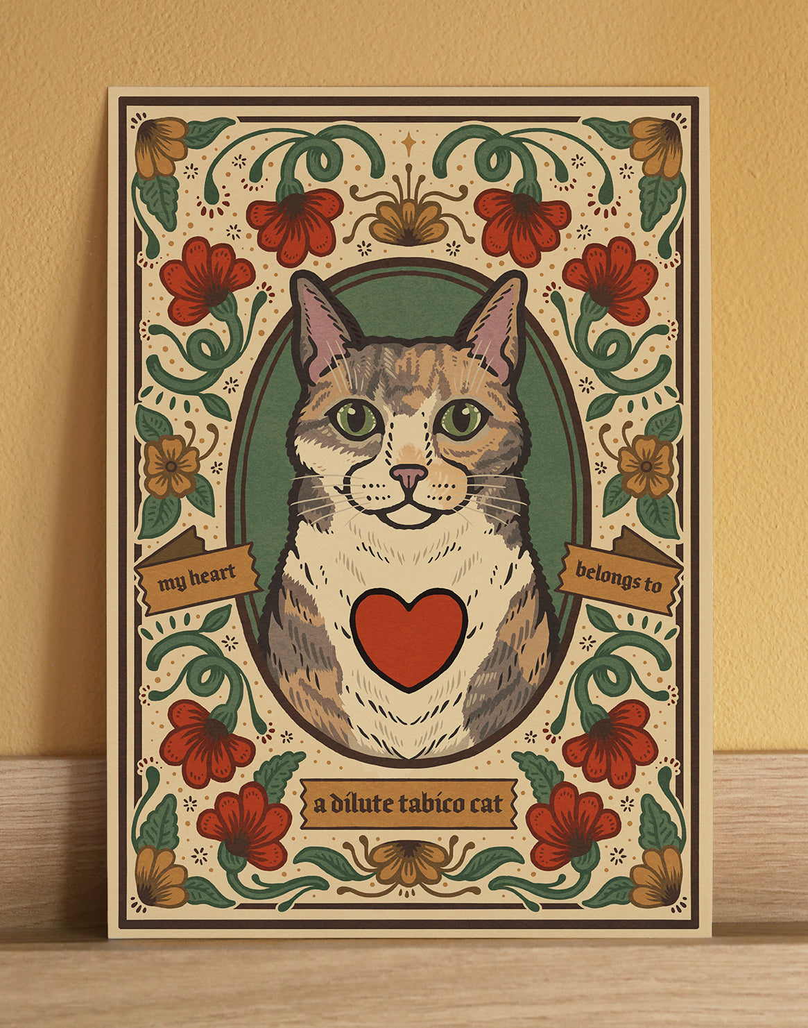 Dilute Tabico Cat | Fine Art Print | Tortoiseshell