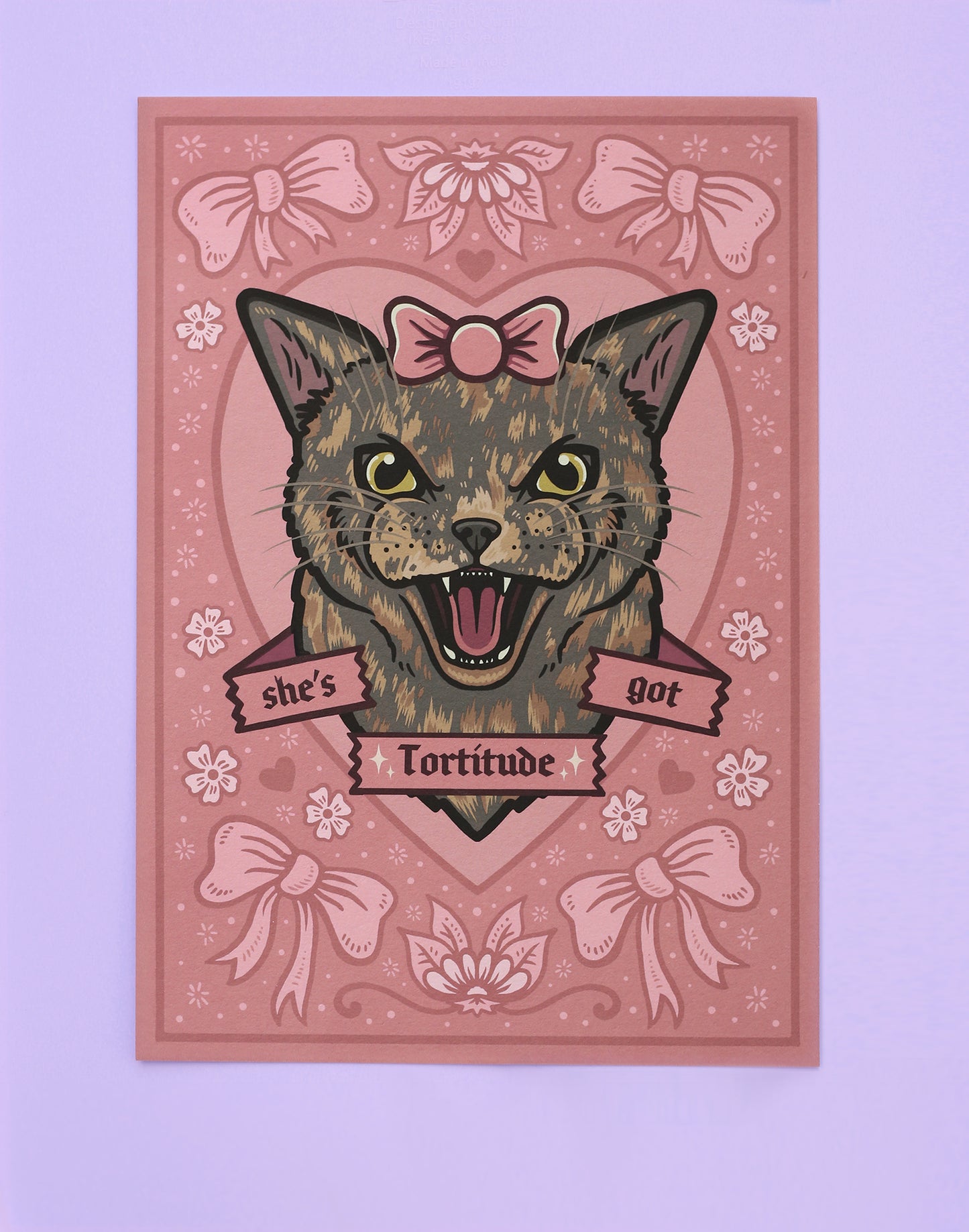 She's Got Tortitude | Dilute Tortoiseshell Cat | Fine Art Print