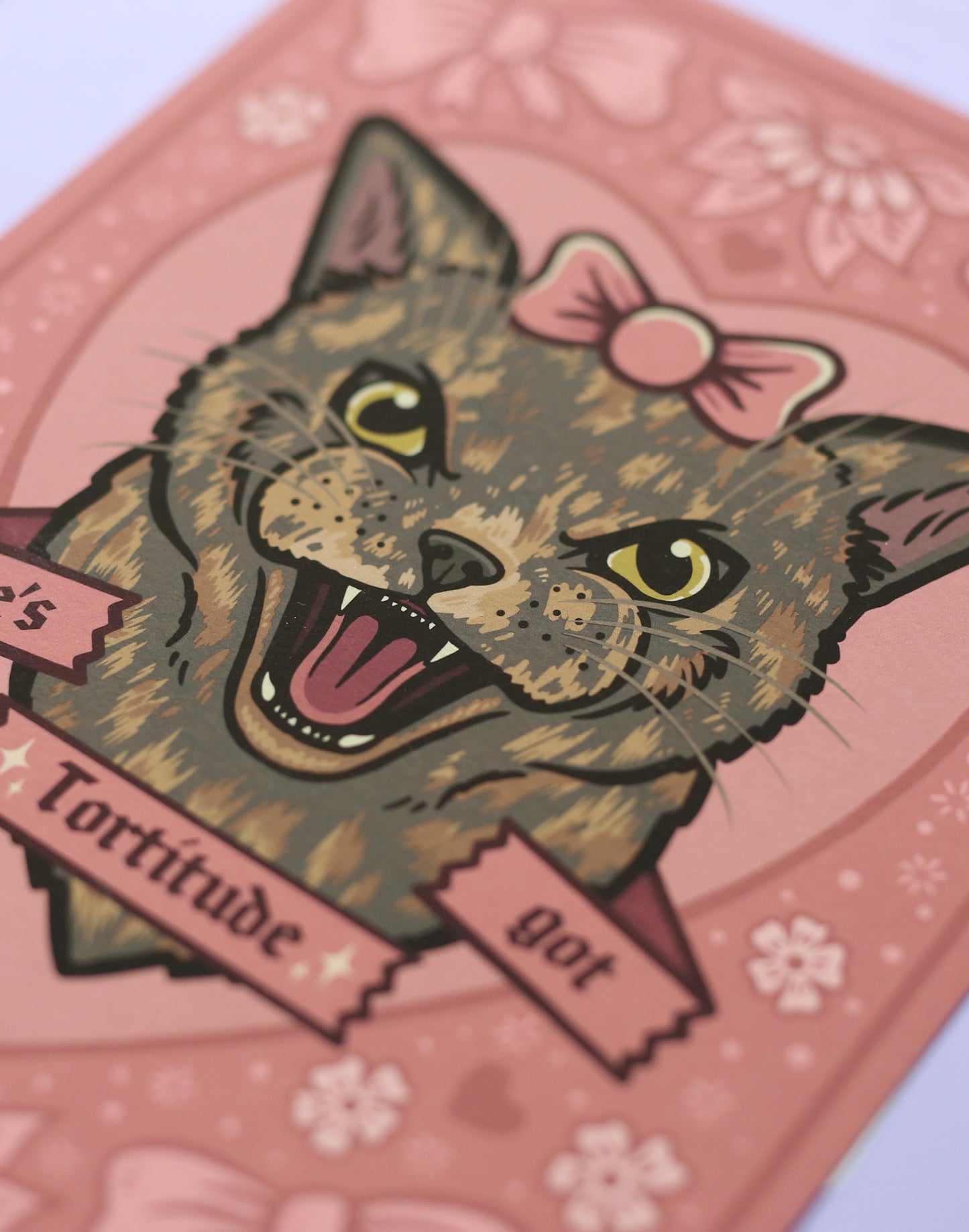 She's Got Tortitude | Dilute Tortoiseshell Cat | Fine Art Print