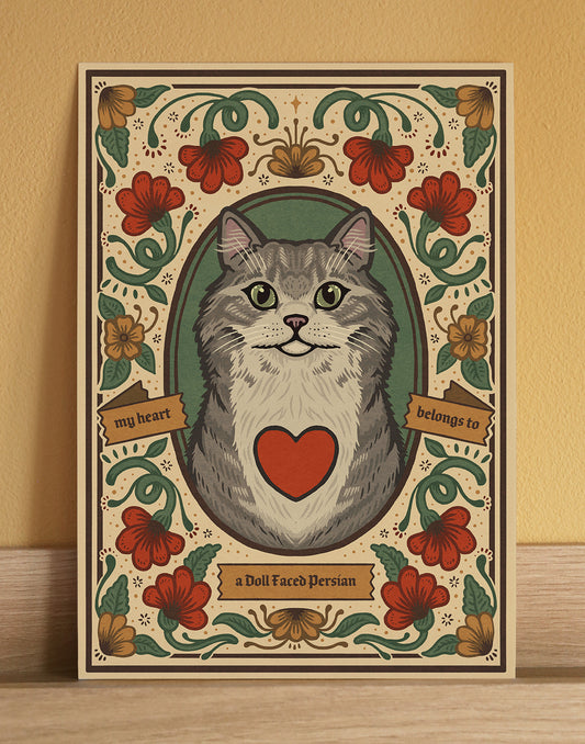 Doll Faced Persian Cat Art Print