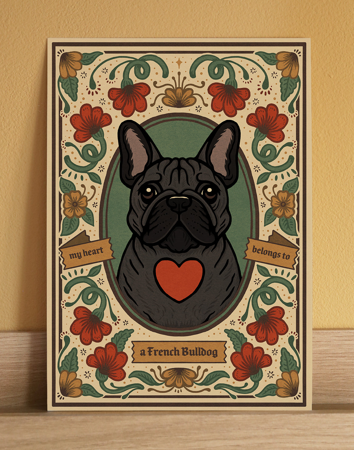 French Bulldog | Fine Art Print | Black