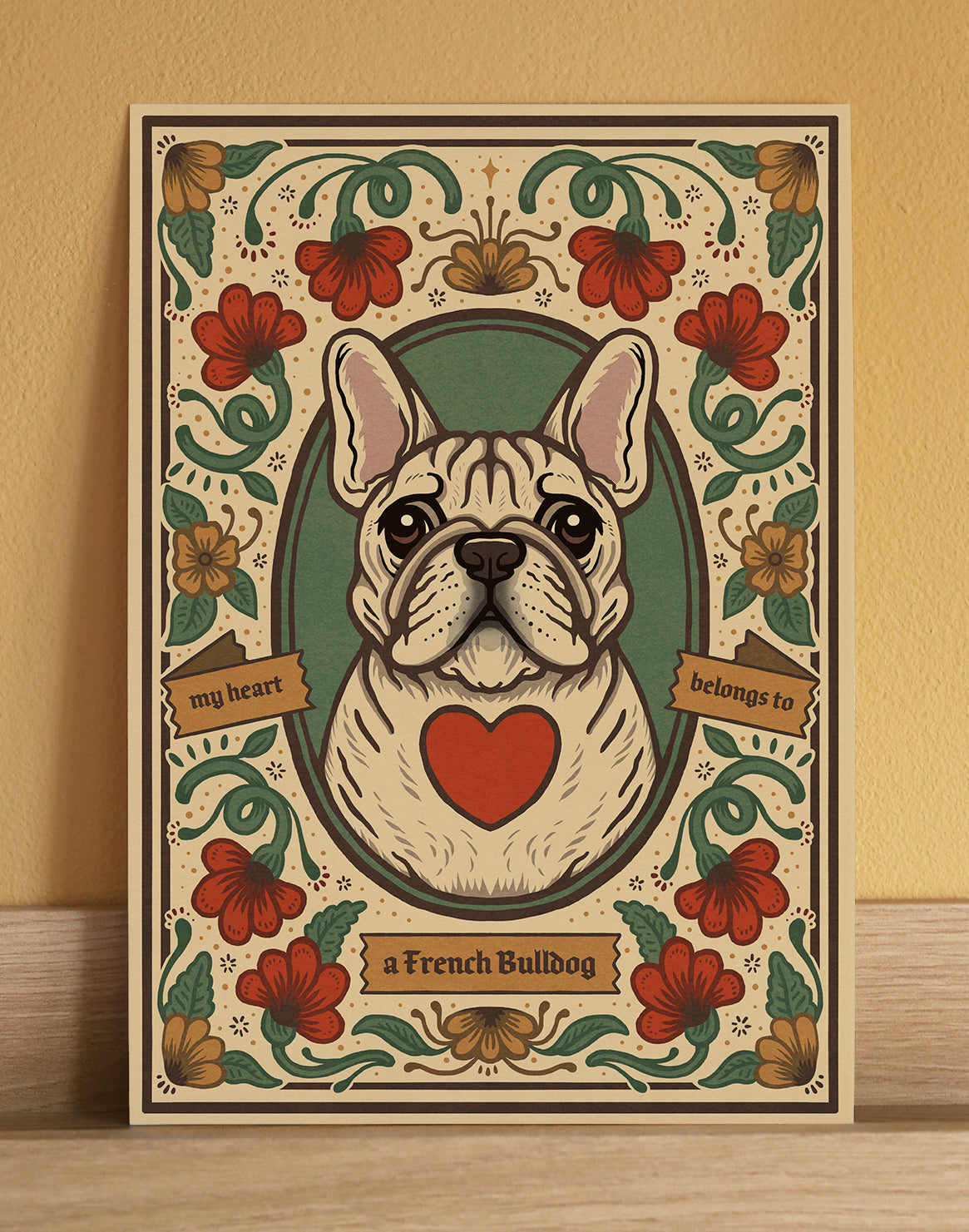 French Bulldog | Fine Art Print | White