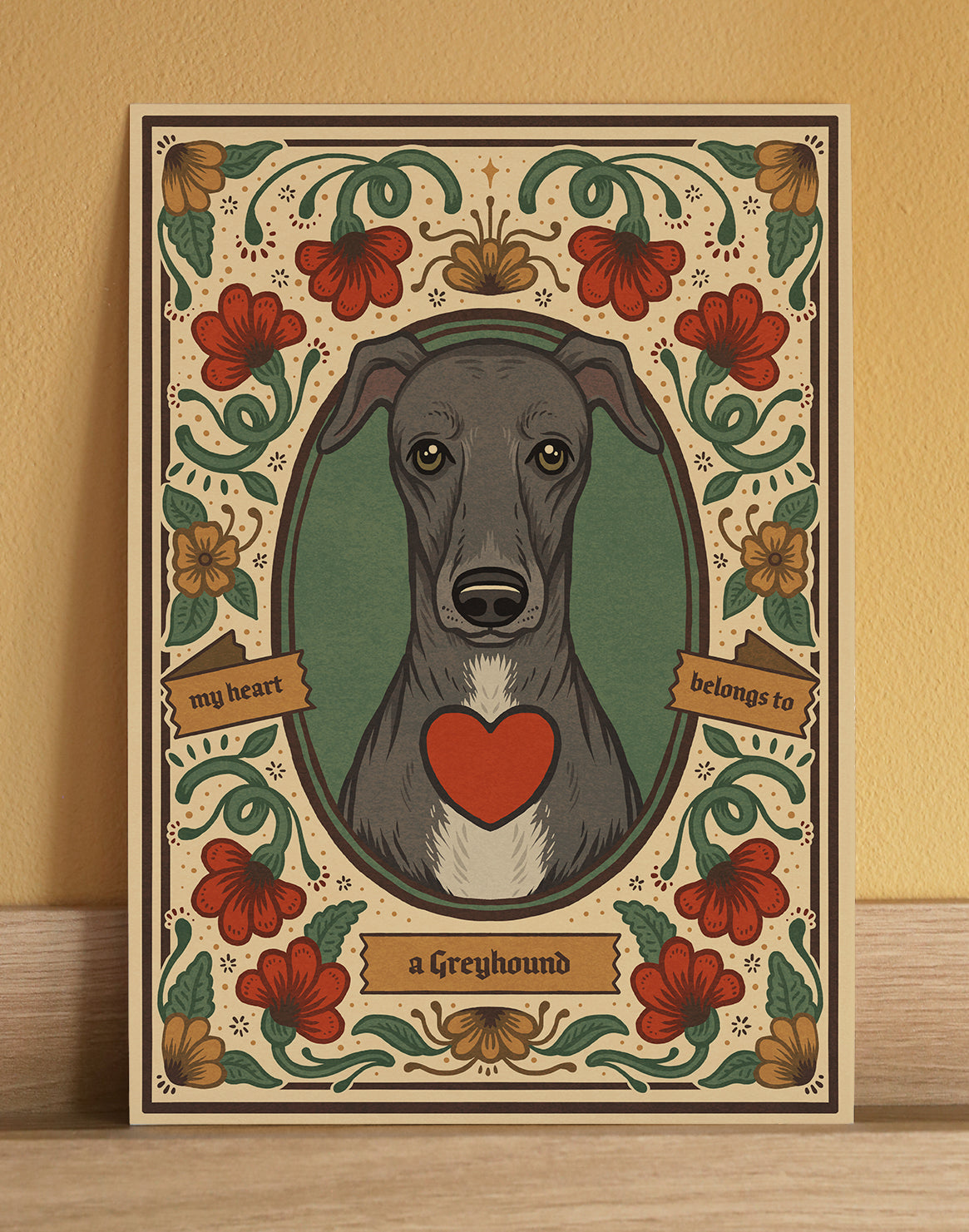 Greyhound | Fine Art Print | Blue