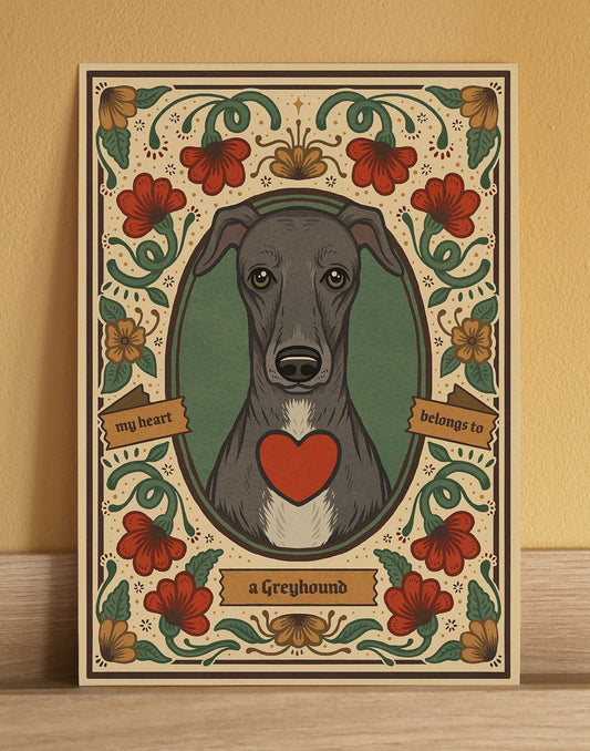 Greyhound | Fine Art Print | Blue