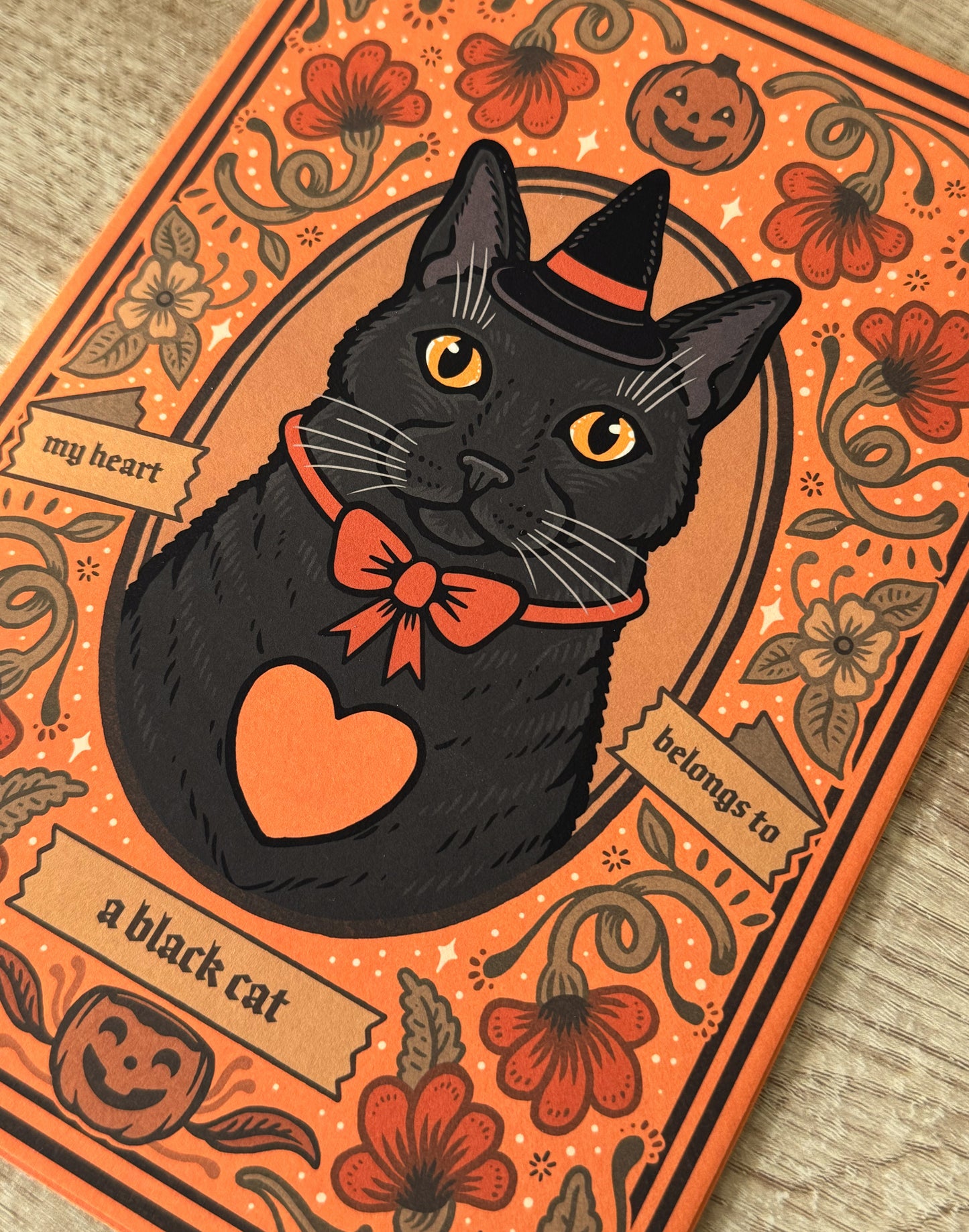 Spooky Black Cat | Fine Art Print | Halloween Wall Art