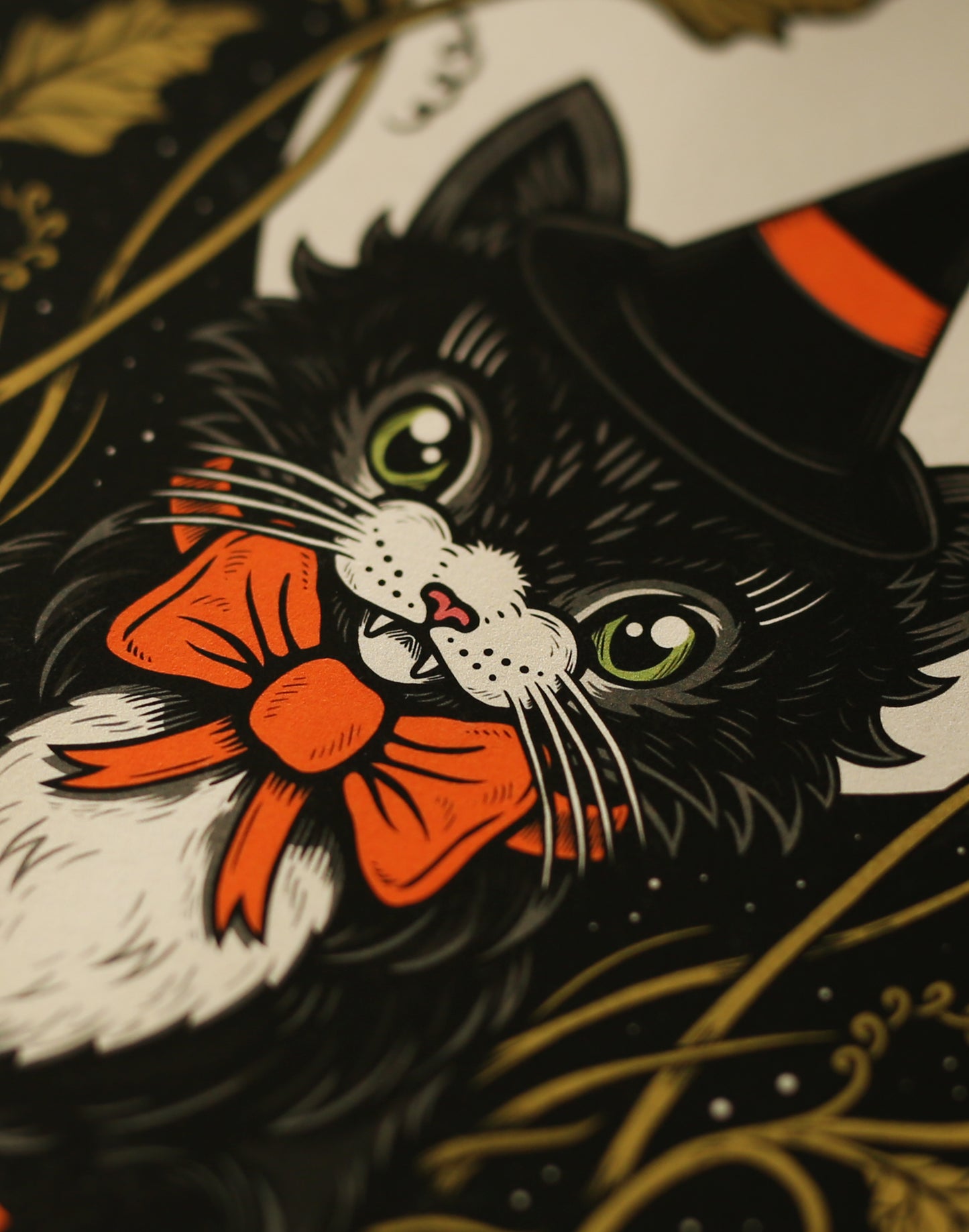 Pumpkin Cat | Fine Art Print | Vintage Style Halloween Art