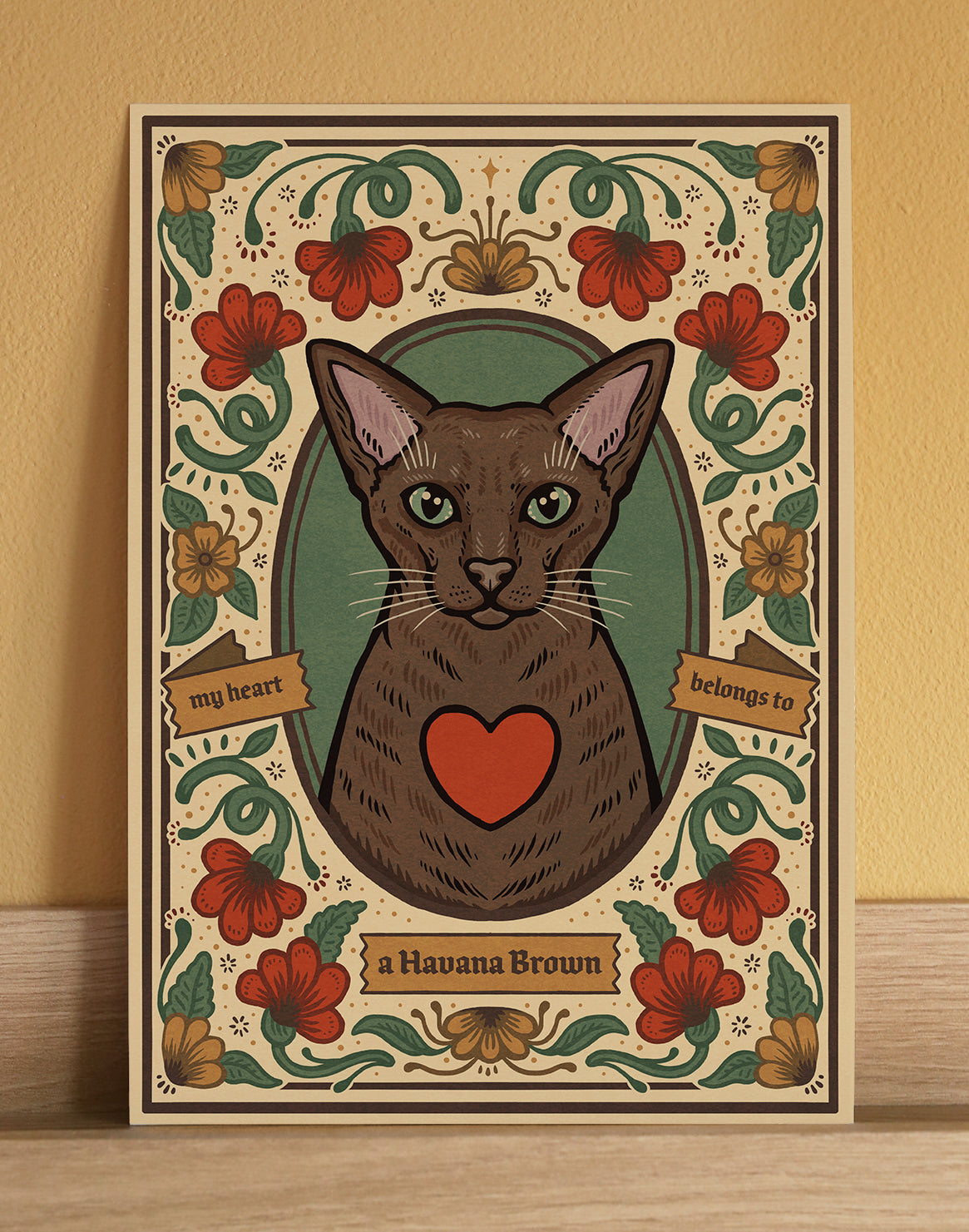 Havana Brown Cat Art Print