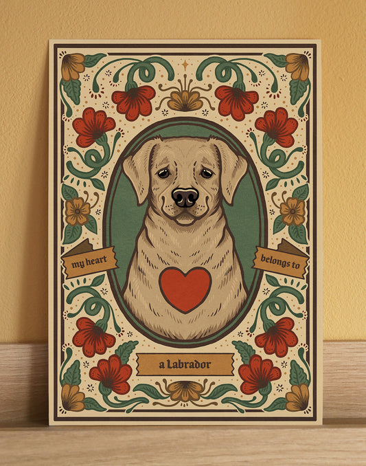 Yellow Labrador Art Print