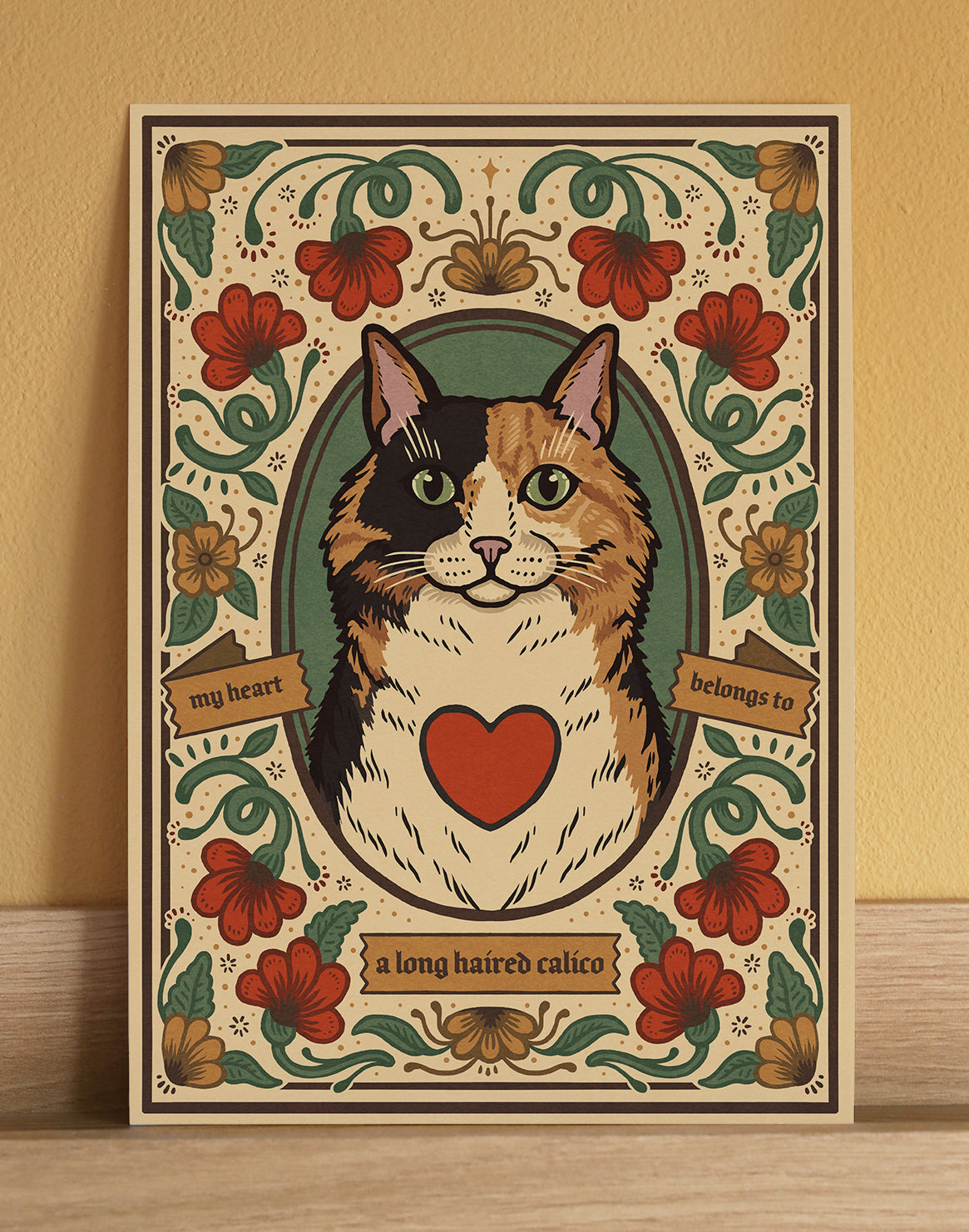 Long Haired Calico Cat | Fine Art Print