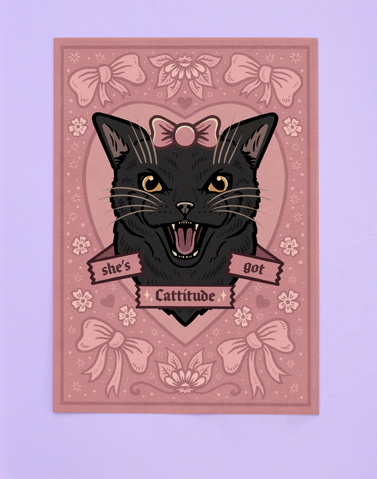 She's Got Cattitude | Black Cat | Fine Art Print