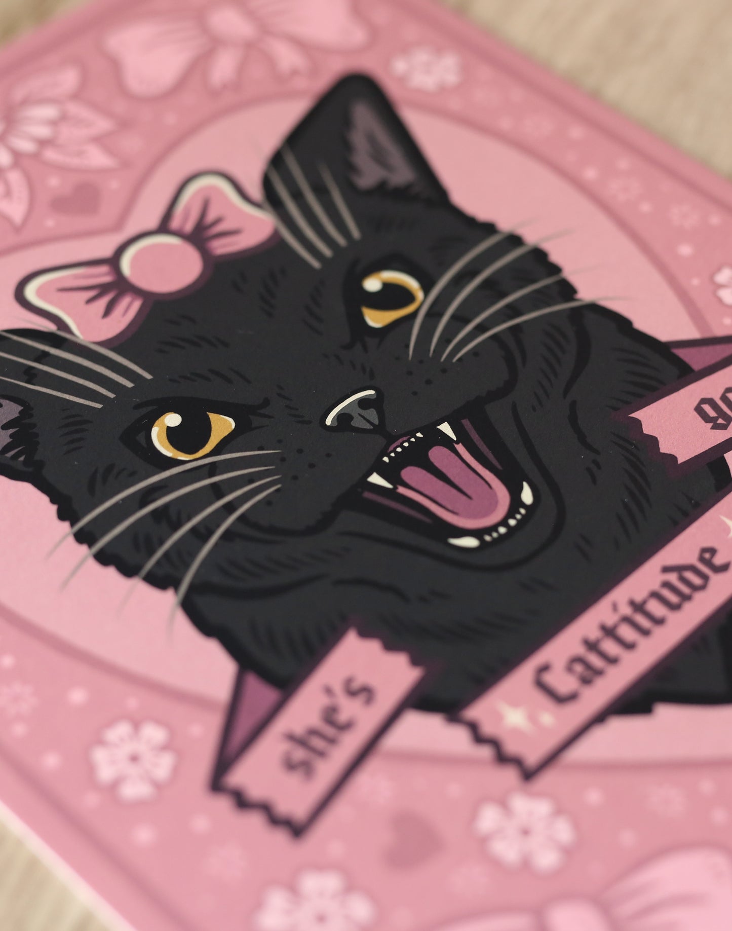 She's Got Cattitude | Black Cat | Fine Art Print