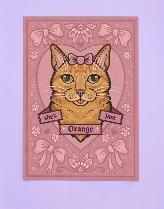 She's Just Orange | Orange Cat | Fine Art Print