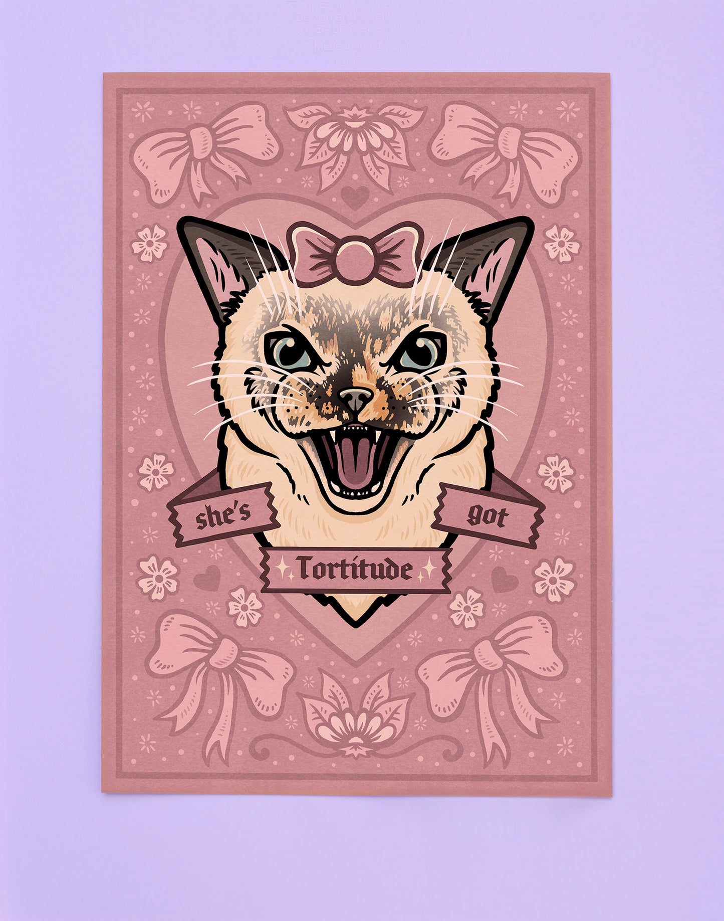 She's Got Tortitude | Seal Point Tortoiseshell Cat | Fine Art Print