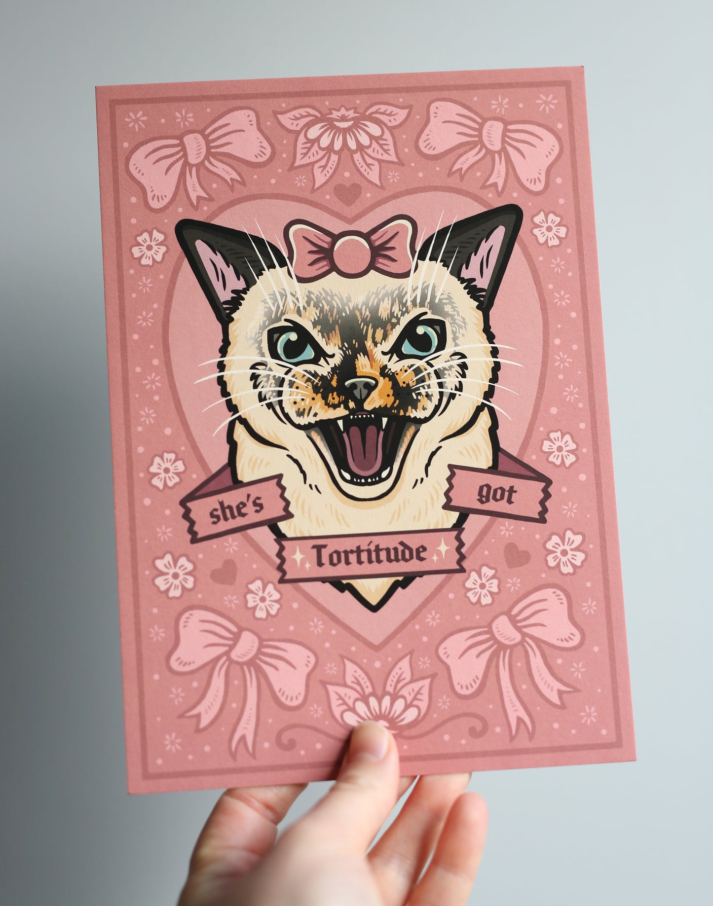 She's Got Tortitude | Seal Point Tortoiseshell Cat | Fine Art Print