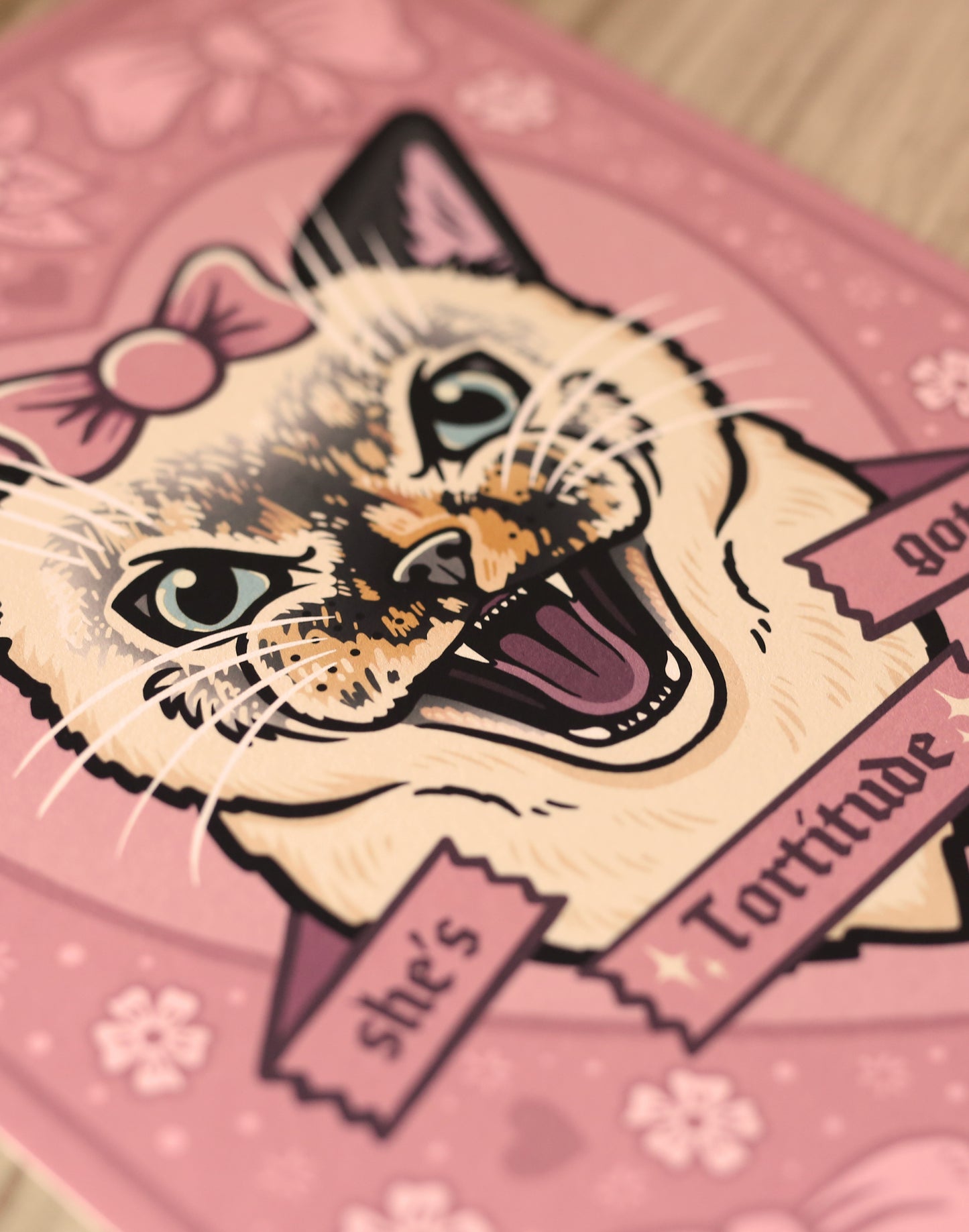 She's Got Tortitude | Seal Point Tortoiseshell Cat | Fine Art Print