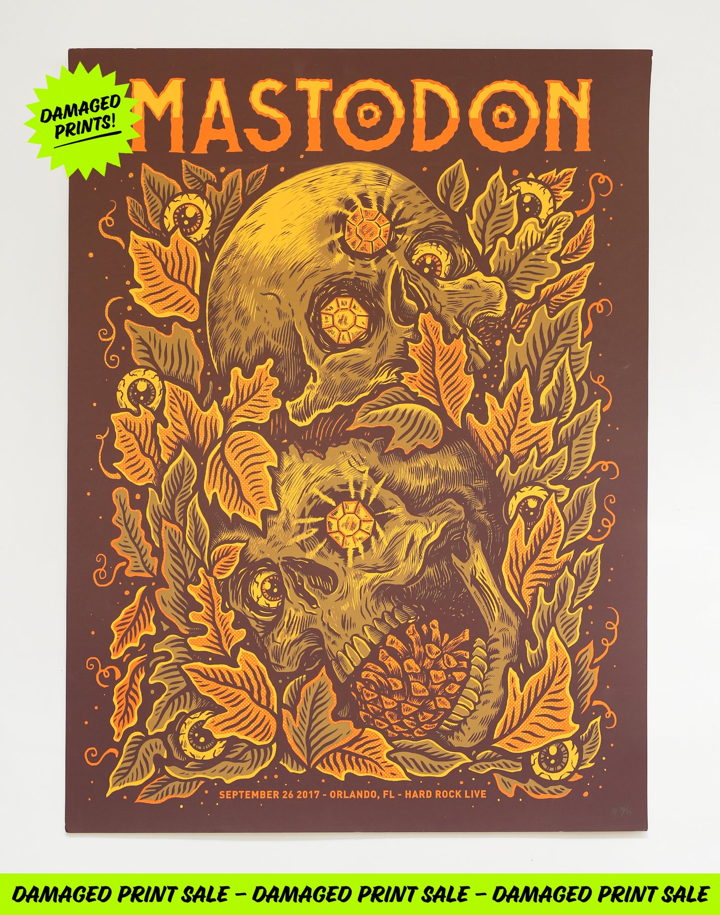Mastodon | Officially Licenced | 2017 Florida - Hard Rock | Damaged