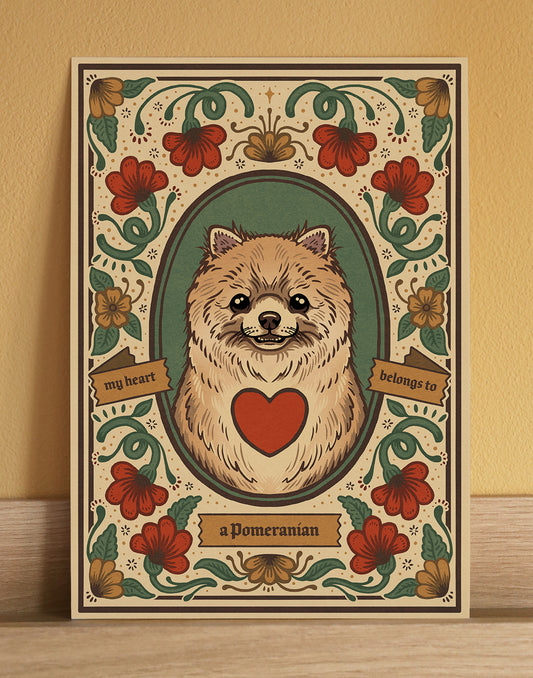 Pomeranian | Fine Art Print | Tan