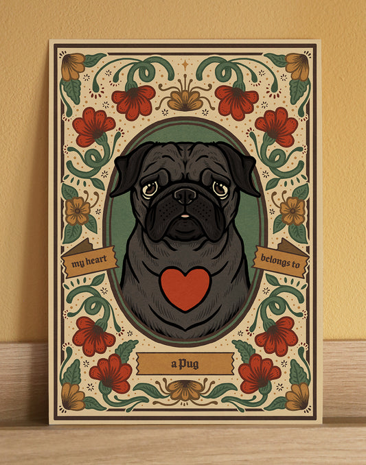 Pug | Fine Art Print | Black