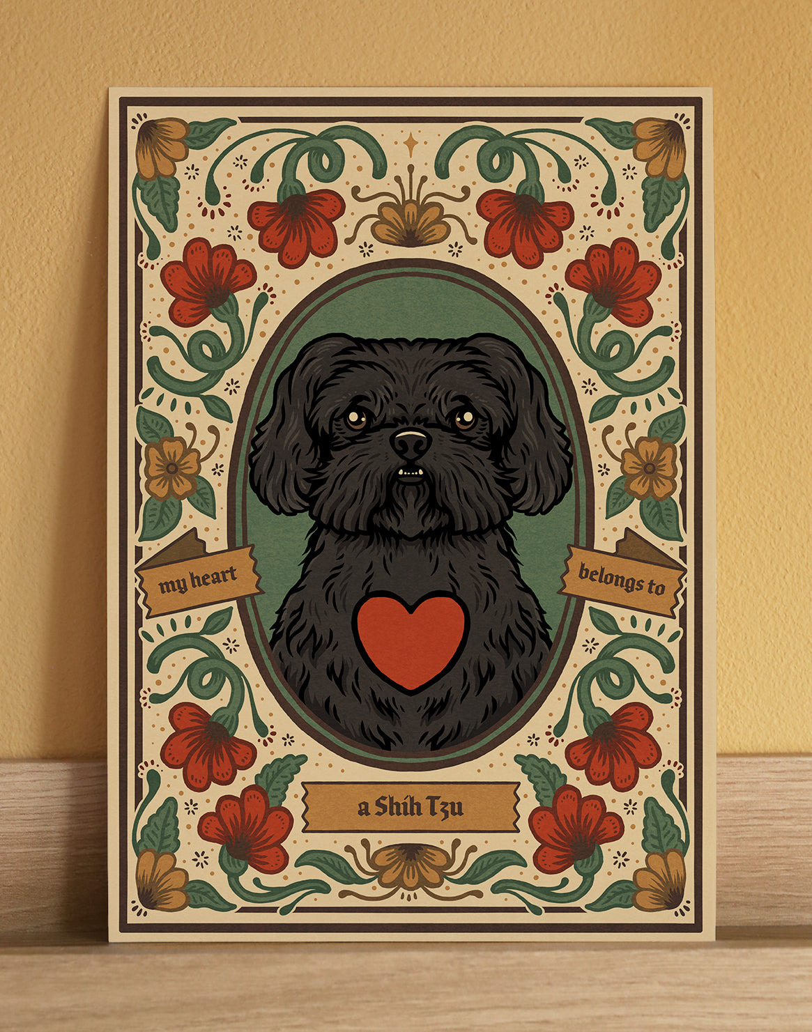 Shih Tzu | Fine Art Print | Black