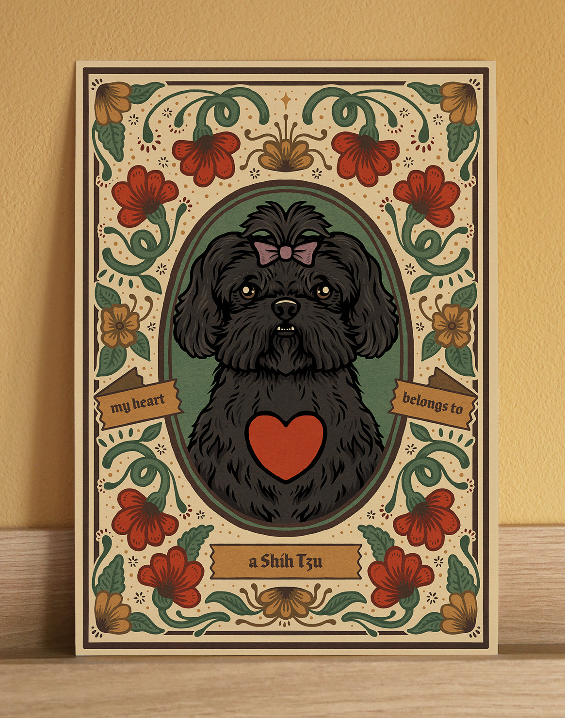 Shih Tzu | Fine Art Print | Black