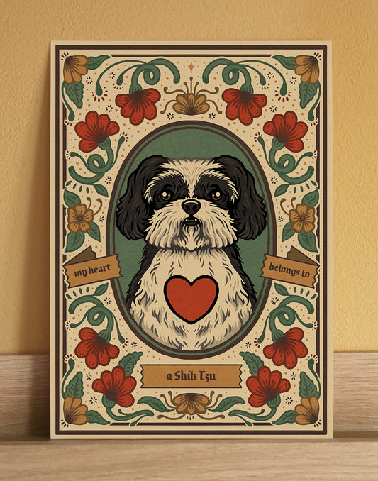 Shih Tzu | Fine Art Print | Black and White