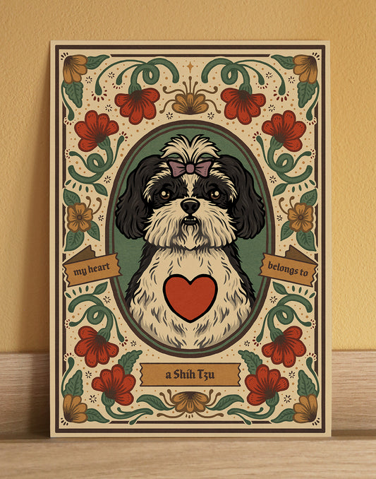 Shih Tzu | Fine Art Print | Black and White