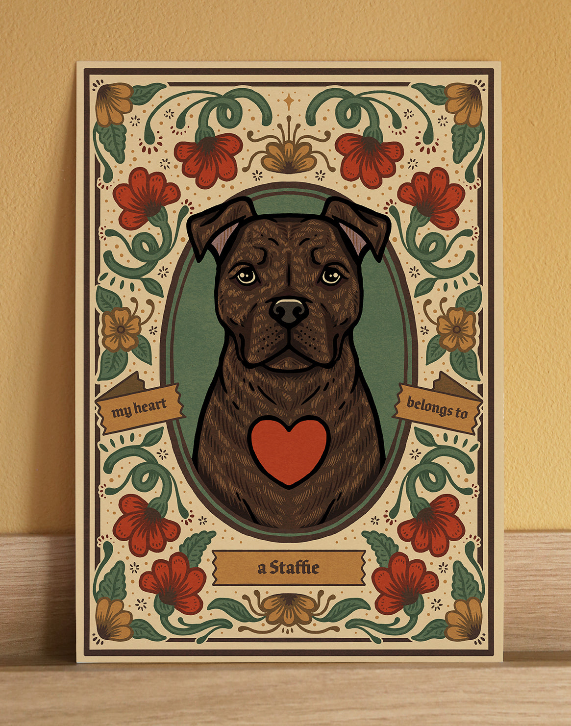 Staffie | Fine Art Print | Brindle