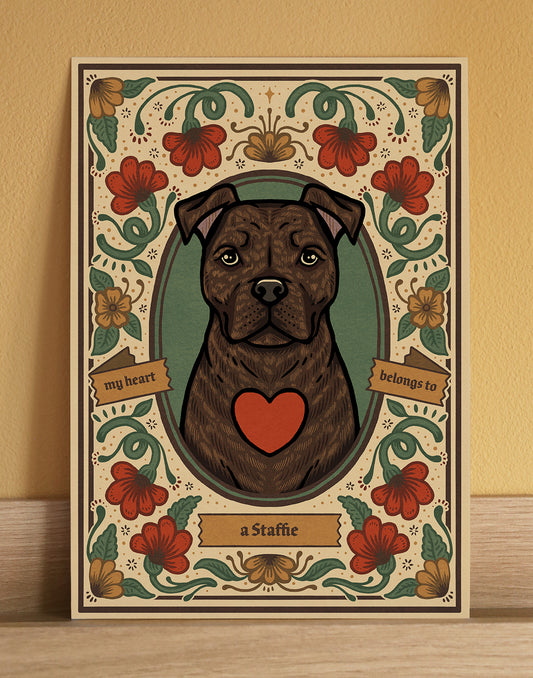 Staffie | Fine Art Print | Brindle