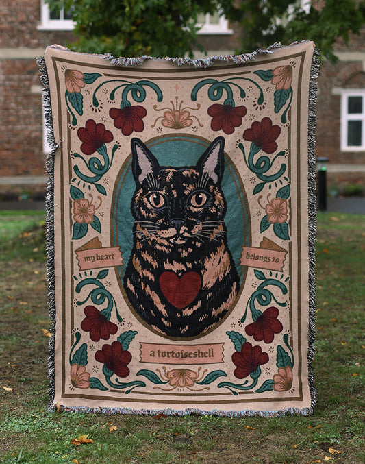 Tortoiseshell Cat Woven Blanket | Made To Order |